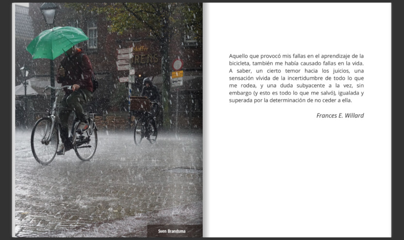 Interior del libro Por qué amamos las bicicletas.