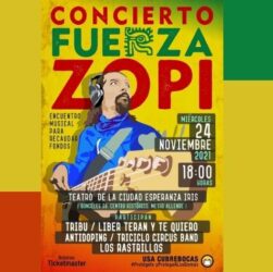 Cartel del concierto Fuerza Zopi en la Ciudad de México