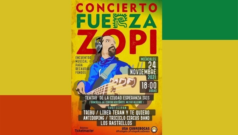 Cartel del concierto Fuerza Zopi en la Ciudad de México